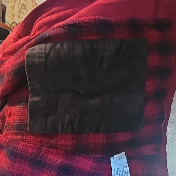 Orvis Vintage Chore Barn Red Jacket with Plaid Lining Xs - Picture 6 of 8
